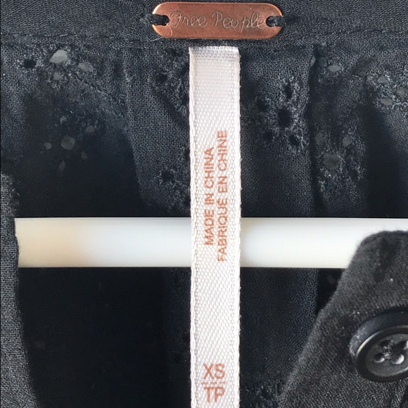 Free People Black Eyelet Blouse - Picture 5 of 5